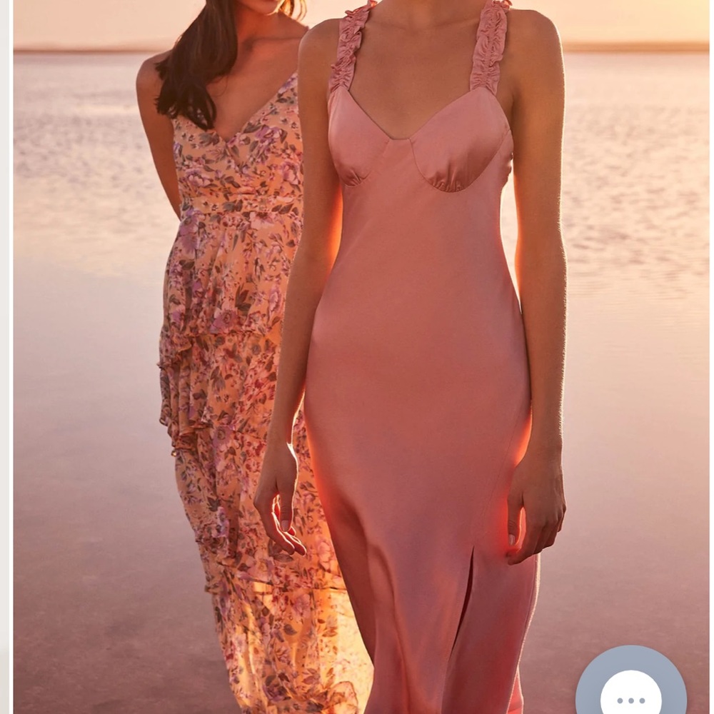 ASTR the Label Cross Back Ruffle Strap Dress